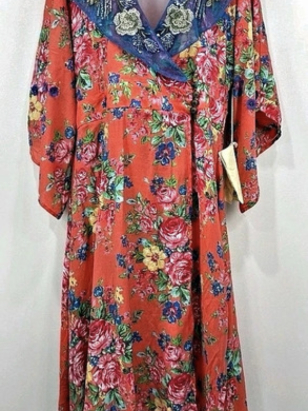 Aratta Silent Journey Floral Wrap Dress *Detachable Yoke is Missing
